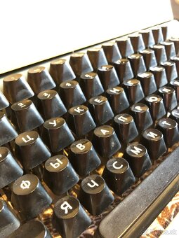 Vintage písací stroj Optima (azbuka) – plne funkčný @Stupava - 5