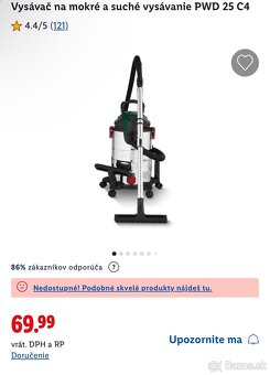 Parkside vysávač mokré a suché vysávanie - 5