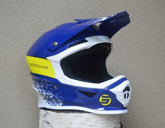 prilba helma mx shot modrá žltá - 5