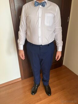 Chlapčenský slávnostný oblek aj s topánkami,košeľoua motýlik - 5