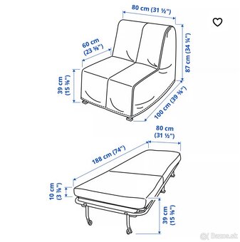 Rozkladacie kreslo IKEA - 5
