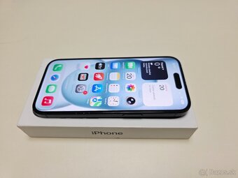 APPLE IPHONE 15 128GB BLACK,ZDRAVIE BATERKY 100% - 5