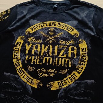 Yakuza premium YPS čierne tričko s potlačou M - 5