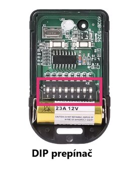 diaľkové ovládanie s frekvenciu 433 (330)MHz DIP prepínač 8p - 5
