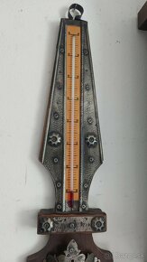 Predám starý veľký barometer s teplomerom Precision France 9 - 5