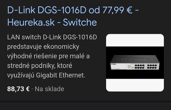 Gigabit switch D-LINK DGS1016D - 5