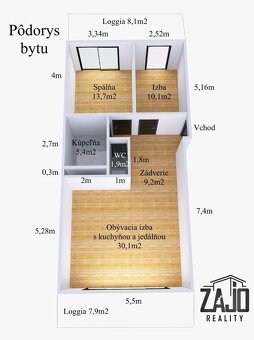 3-izbový byt v projekte Vila Nizza, novostavba - Tr. Teplice - 5