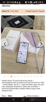 Predám HONOR 70 250G - 5