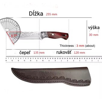 Lovecký nôž, Dyka s ochranným púzdrom - 5