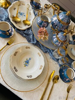 AKCIA Retro vitrínová obedová súprava s nezábudkami - 5