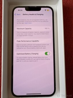 iPhone 13 - 128 GB - biely, zaruka, 100% bateria a stav - 5