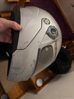 Nolan N90 strieborná N -com - 5