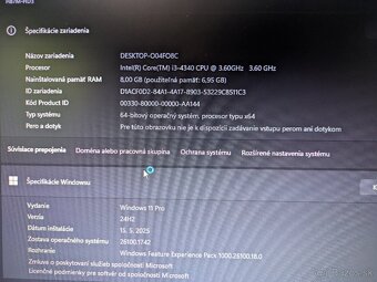 Predám PC s Windows 11 Pro + LCD monitor+Reproduktory(2.1 - 5