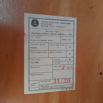 Orechová komoda-perinák od Františka Jiráka, ČSSR, 60. roky - 5