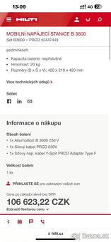 Hilti B 3600 mobilní napájecí stanice rok 2022 - 5