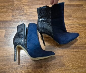 Dámske modré čižmy - 5