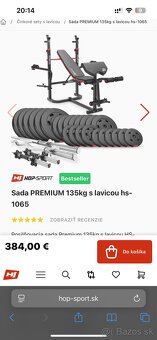 Sada PREMIUM 135kg s lavicou - 5