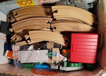 110-dielna sada drevených koľajníc a vláčikov - 5