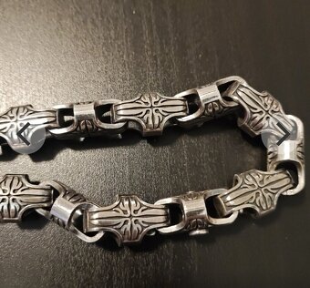 Predám zakazkovú striebornú reťaz retiazku 925 excelentný di - 5