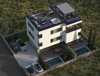 CHORVÁTSKO - Apartmán s bazénom v modernom dome - MANDRE, os - 5
