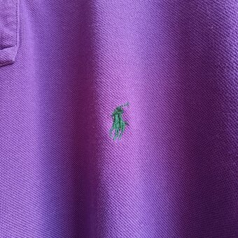 Polo Ralph Lauren fialová polokošeľa s dlhým rukávom tričko - 5