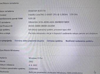 Mini počítač Dell.Intel i3-6100T 2x3,20GHz.240G SSD.8gb ram - 5