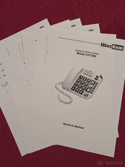 MAXCOM KXT480, Telefón pre seniorov, biely - 5