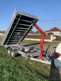 Predám prívesný vozík,trojstranný elektrohyd. sklápač - 5