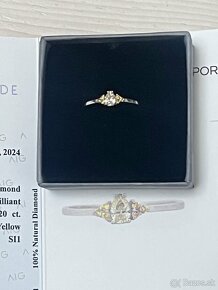 Diamantový prsteň biele zlato - 5