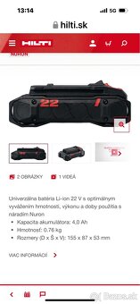 Baterka Hilti B 22-85 - 5