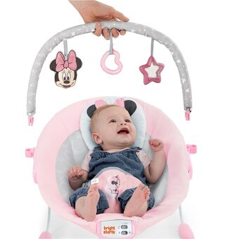 Detská hojdacia sieť Bright Starts - Minnie Mouse-ružová - 5