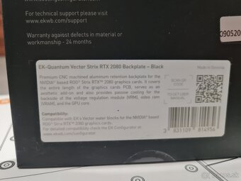 Blok EK Vector Strix RTX2080RGB s backpl. (Strix 2070,2080) - 5