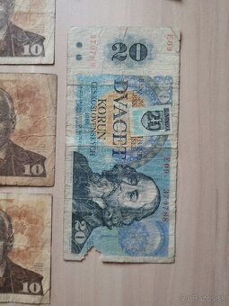 Staré československé bankovky 10KČS a 20KČS - 5