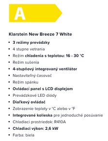 Klarstein New Breeze 7 White mobilná klimatizácia - 5