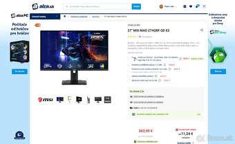 (v záruke, perfektná cena) QHD 180hz MSI MAG 274QRF QD E2 - 5