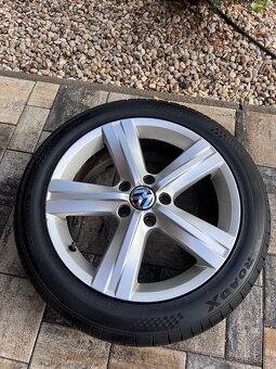 original Volkswagen disky Elektrony 5x112 r17 zánovne pneu - 5