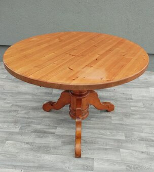 Stôl okrúhly smrekový. - 5
