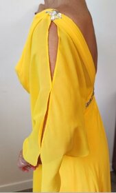 Dámske spoločenské šaty žlté75 - 5