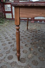 Drevený stôl ( jaseň, buk ), odtieň orech - 5