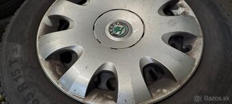 Predám zimný set 15"-5x112+195/65r15 Continental - 5
