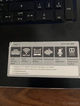 Notebook Acer Aspire 7 - 5