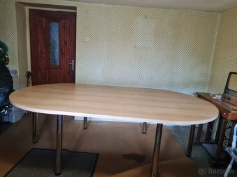 Original kancelársky stôl - bukové drevo - 5