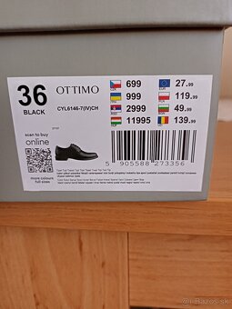 Chlapčenské spoločenské topánky veľ.36 - 5