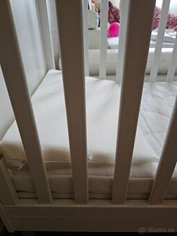 KLUPS Postieľka detská so zábranou Noah biela 120x60 cm - 5