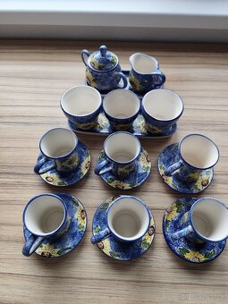 Keramická sada kávových šálok a podšálok - 5