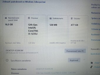 predám základnú dosku pre notebook Hp probook 450 G9 - 5
