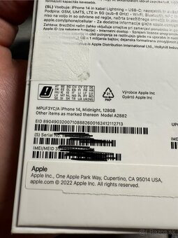 Iphone 14 128gb midnight (tmavo modra) nový - 5