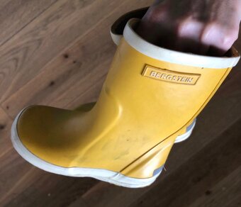 ————Žlté unisex gumáky Bergstein, 25, 3.50 E——— - 5