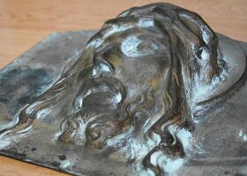 Stará bronzová plastika Ježiša (3,2kg) - 5