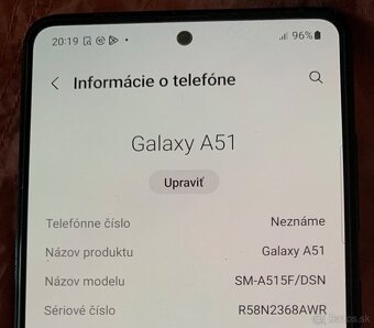Predám Mobilný telefón Samsung A51 na dve SIMkarty+ na pamäť - 5